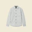 Surchemise boutonnée gris foncé homme