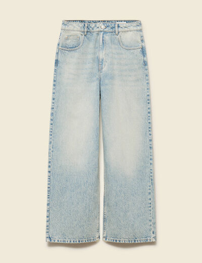 Jeans loose taille standard bleu femme