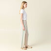 Pantalon large fluide blanc femme