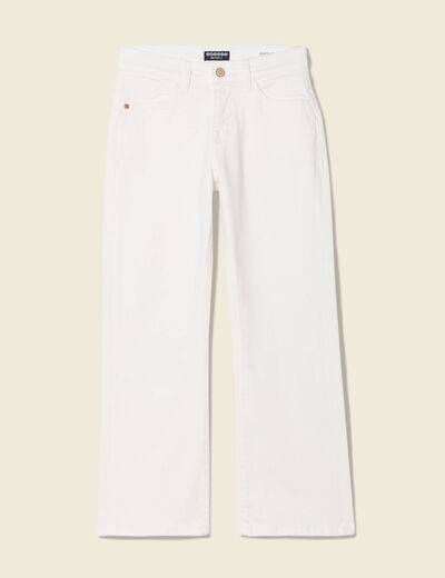 Pantalon éco-responsable denim blanc femme