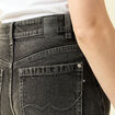 Jeans large taille haute denim snow gris femme