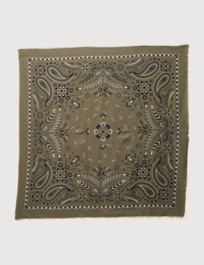 Foulard vert kaki femme