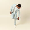 Blazer manches longues col classique vert clair homme