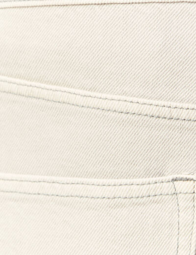 Bermuda droit en jean denim snow gris homme