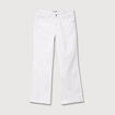Jeans bootcut cropped taille bascul&eacute;e denim blanc femme