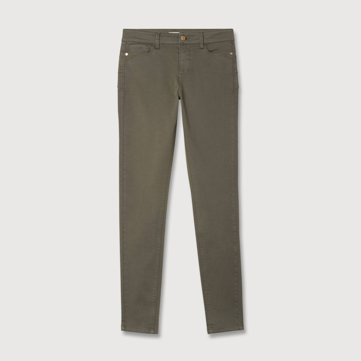 Pantalon Audrey - skinny push up vert kaki femme