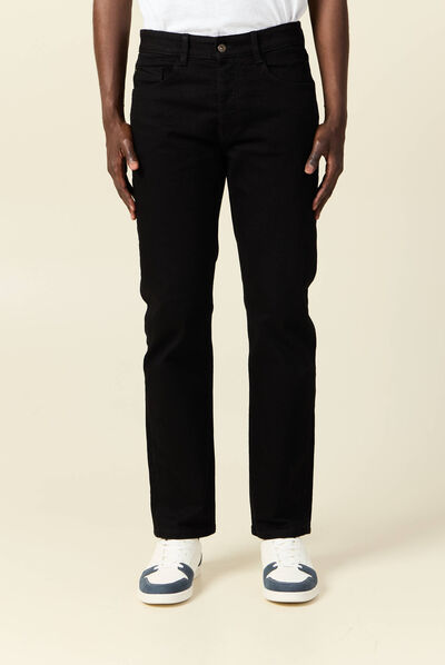 Jeans regular éco-responsable denim noir homme