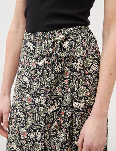 Jupe fluide noir femme