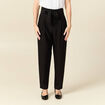 Pantalon carotte taille haute noir femme