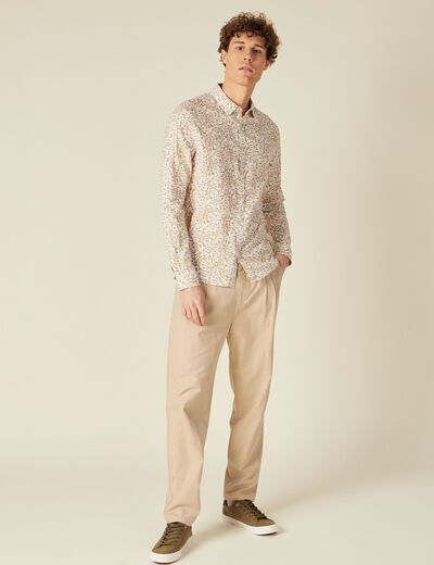 Chemise manches longues multicolore homme