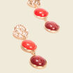 Boucles d'oreilles pendantes rouge foncé femme