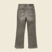 Jeans bootcut cropped taille haute denim gris femme