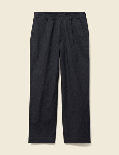 Pantalon chino large longueur 32 gris fonc&eacute; homme