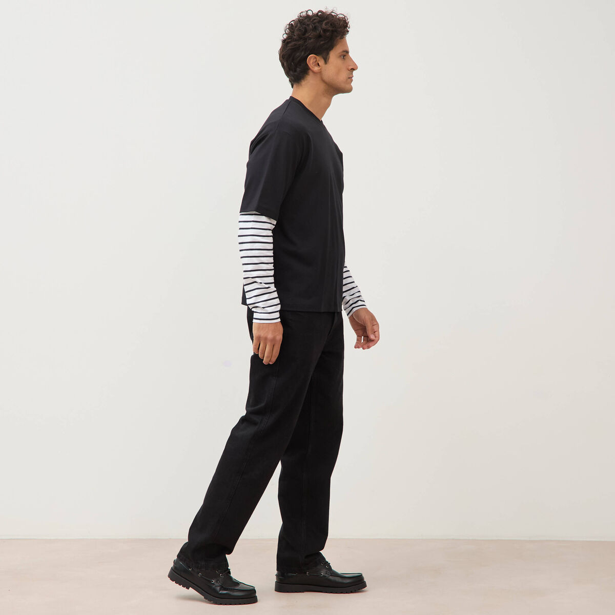 T-shirt manches courtes noir homme