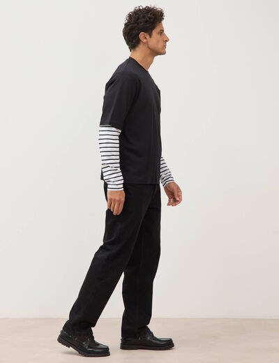 T-shirt manches courtes noir homme