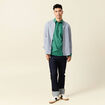 Chemise manches longues vert homme