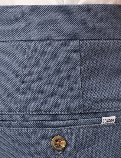 Bermuda droit éco-responsable bleu gris homme