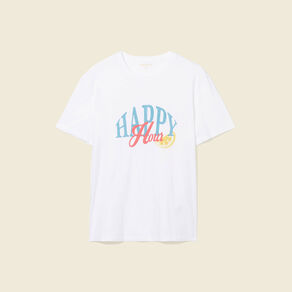 T-shirt manches courtes ecru homme