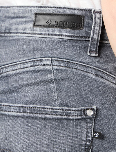 Jeans skinny éco-responsable denim gris clair femme