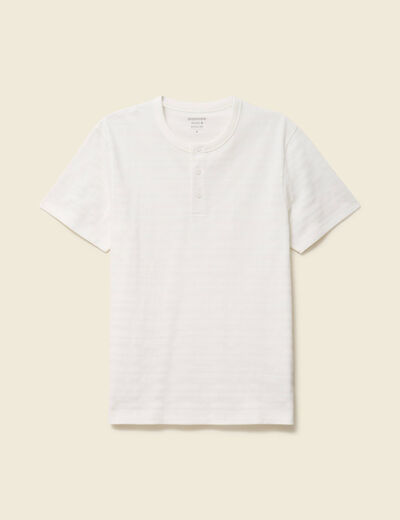 T-shirt en coton ecru homme