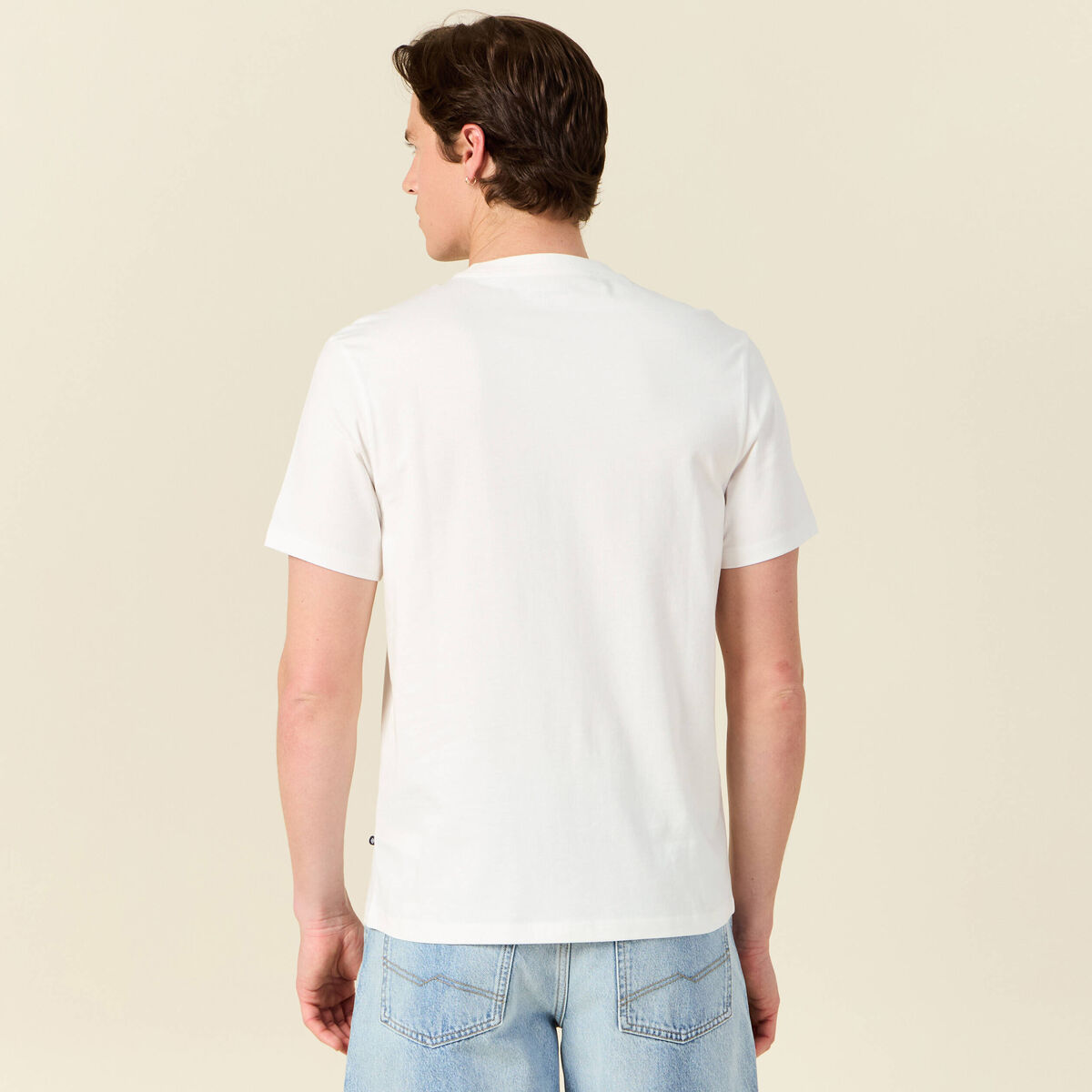 T-shirt manches courtes ecru homme