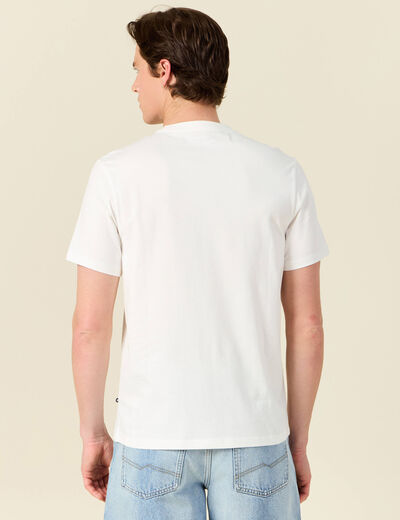 T-shirt manches courtes ecru homme