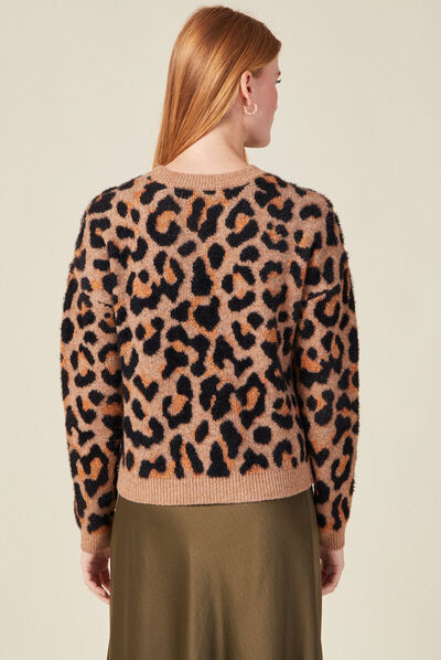 Pull éco-responsable marron clair femme
