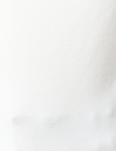 D&eacute;bardeur cintr&eacute; d&eacute;collet&eacute; bretelles blanc femme