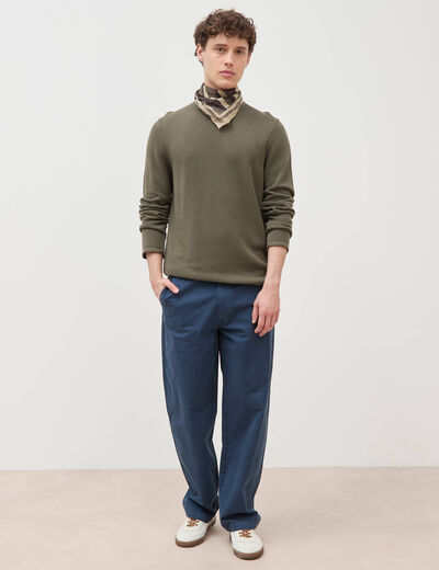 Pantalon bleu fonc&eacute; homme