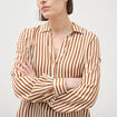 Blouse manches longues marron femme