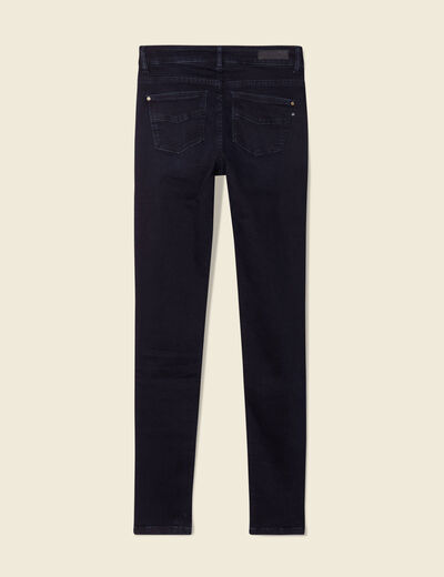 Jeans skinny taille haute denim blue black femme
