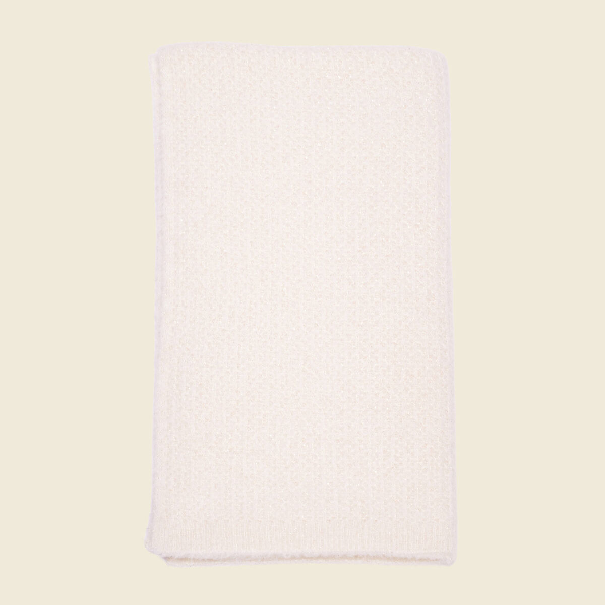 Écharpe tricotée creme femme