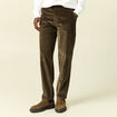 Pantalon droit en velours longueur 32 taupe homme