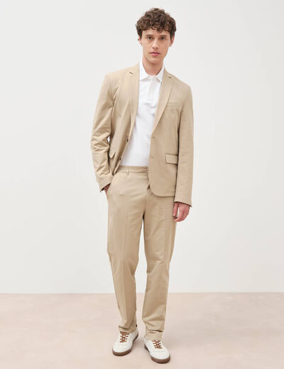 Veste blazer stretch beige homme