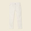 Jeans straight taille tapered denim blanc homme