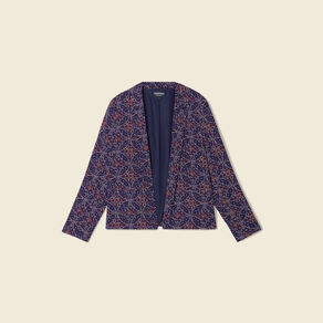 Veste esprit blazer droite bleu marine femme