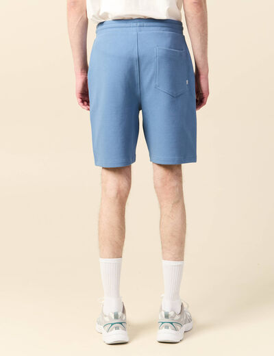 Short éco-responsable bleu gris homme