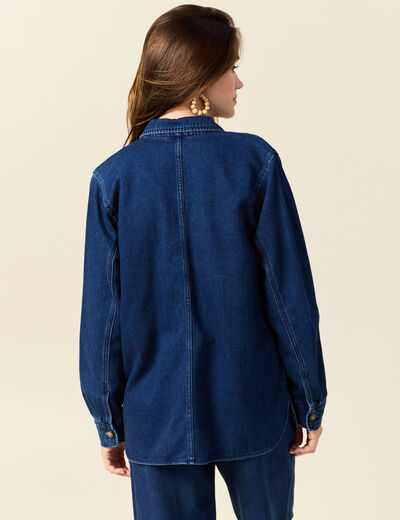Surchemise en jean denim brut femme
