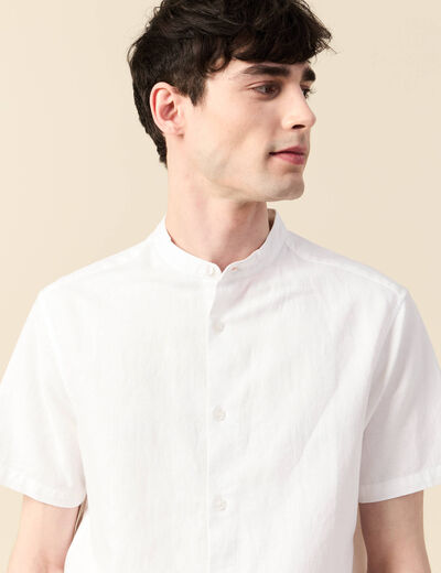Chemise manches courtes blanc homme