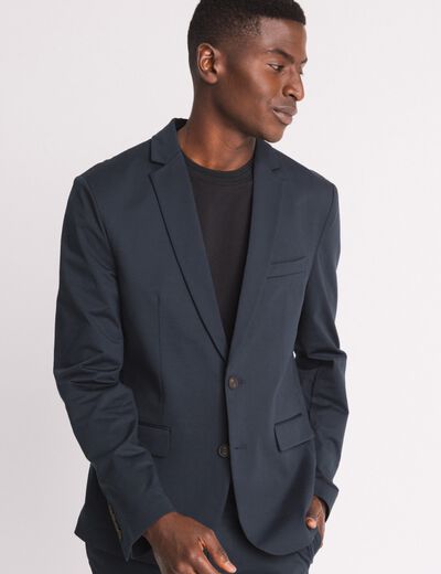 Veste blazer stretch bleu marine homme