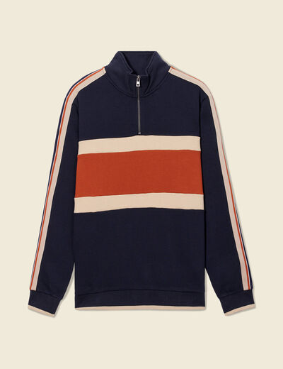 Sweat manches longues orange foncé homme