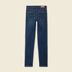 Jeans slim taille haute denim brut femme