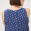 Top sans manches bleu marine femme
