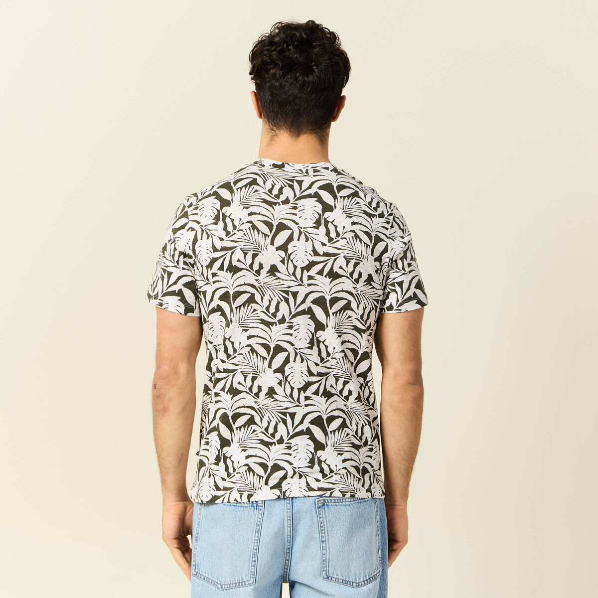 T-shirt manches courtes vert kaki homme