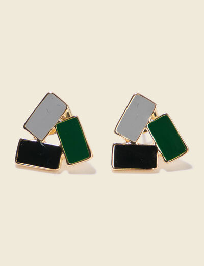 Boucles d'oreilles multicolore femme