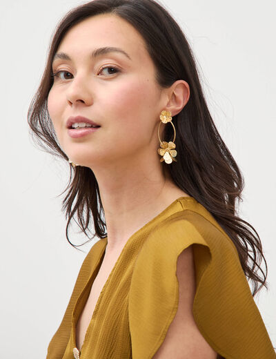 Boucles d'oreilles couleur or femme
