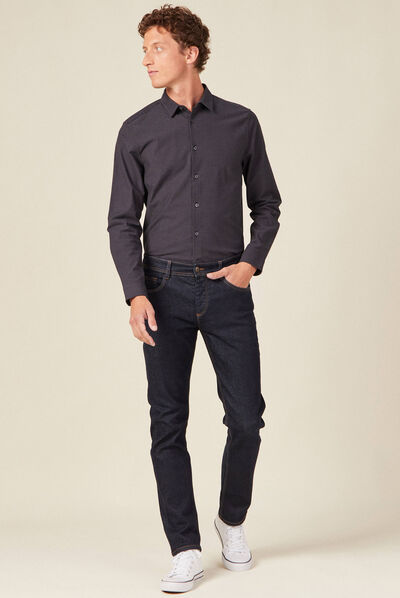 Chemise éco-responsable gris foncé homme