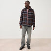 Jeans straight longueur 32 en coton denim gris homme