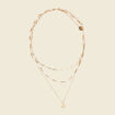 Collier multirangs couleur or femme