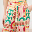 Pantalon loose taille haute multicolore femme